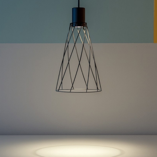 Lampada a sospensione per isola penisola cucina nero 19 cm